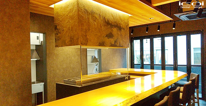 東心斎橋 焼き鳥屋 内装工事一式  icoi