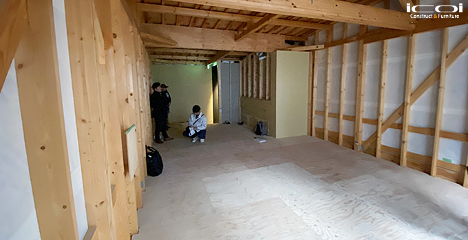 東心斎橋 焼き鳥屋 内装工事一式 家具製作  icoi